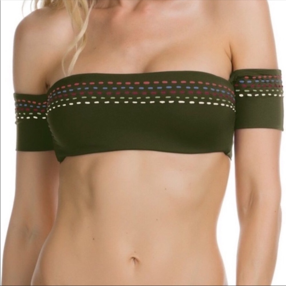 Becca quest off the shoulder bikini top